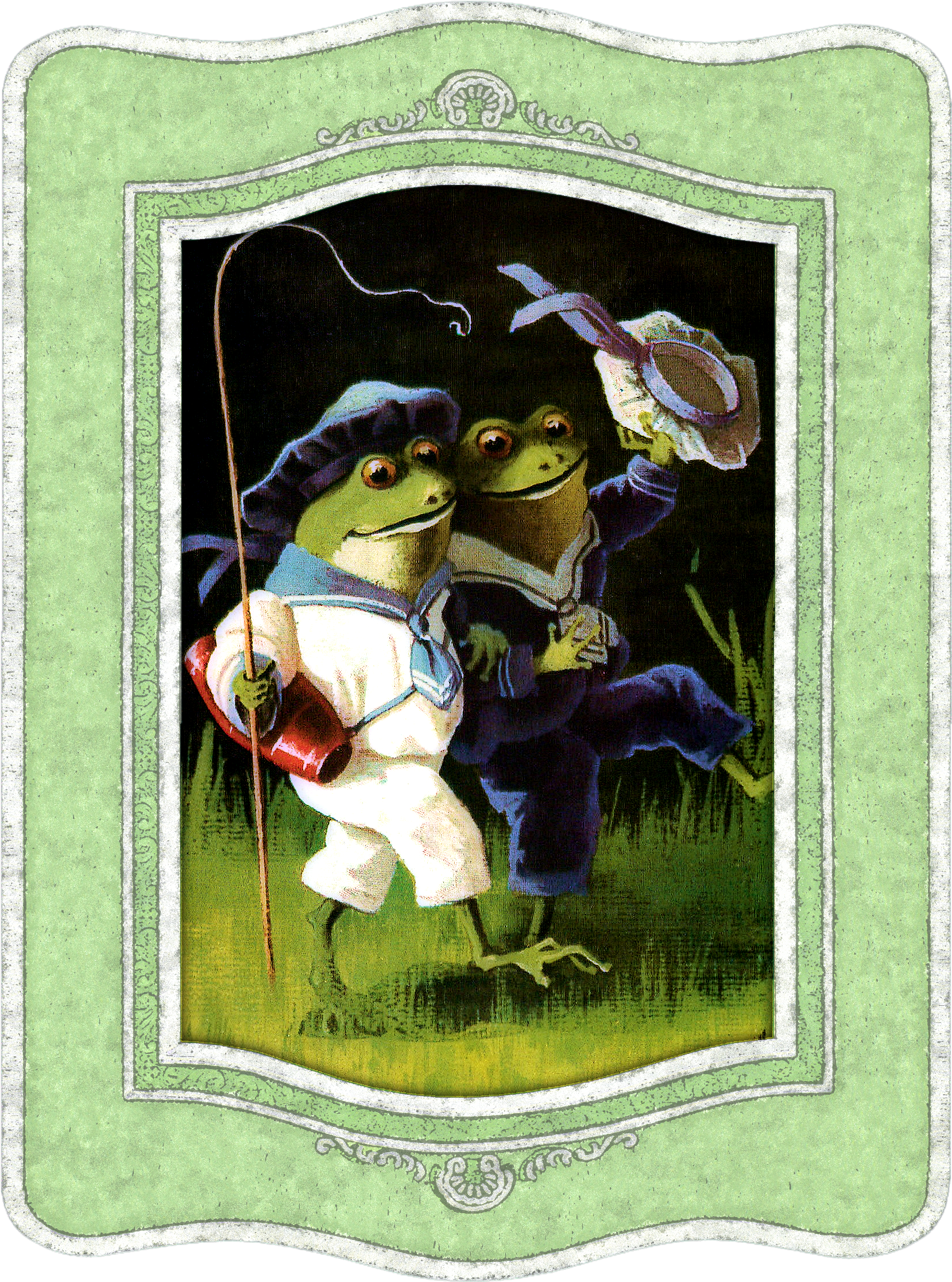 Frog Toad Fishing Amphibian Animal 1596922 - Addieren Sie Ihren Eigenen Text: Frosch-kumpel Grußkarte (2061x2533), Png Download