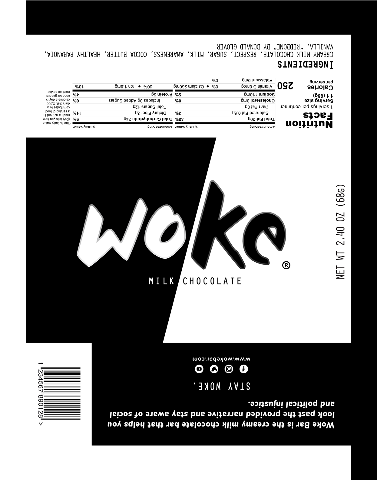 I Decided To Make A "woke" Chocolate Bar - Woke (1920x2484), Png Download