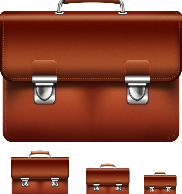Leather Briefcase Psd & Icon - 公事 包 素材 (600x640), Png Download