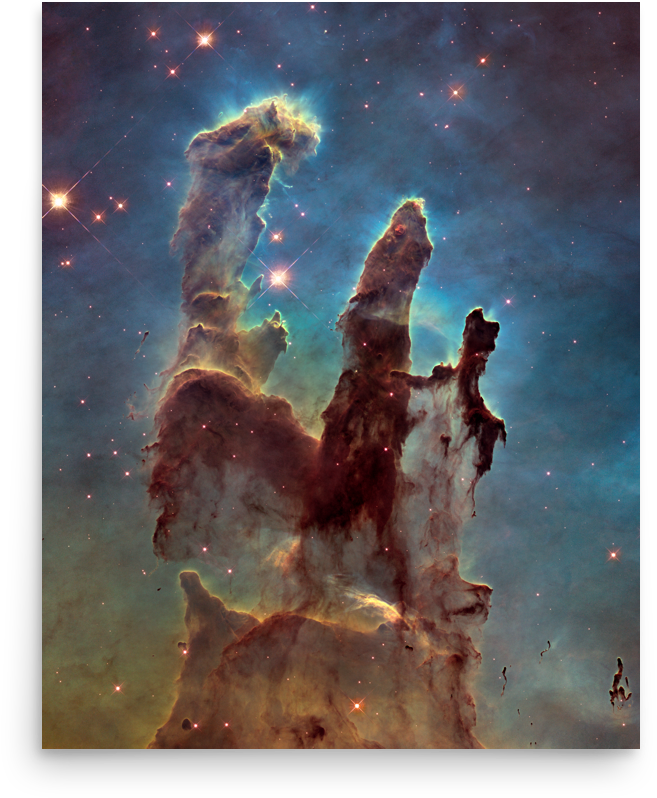 Eagle Nebula - M16 - Pillars Of Creation (1000x1000), Png Download