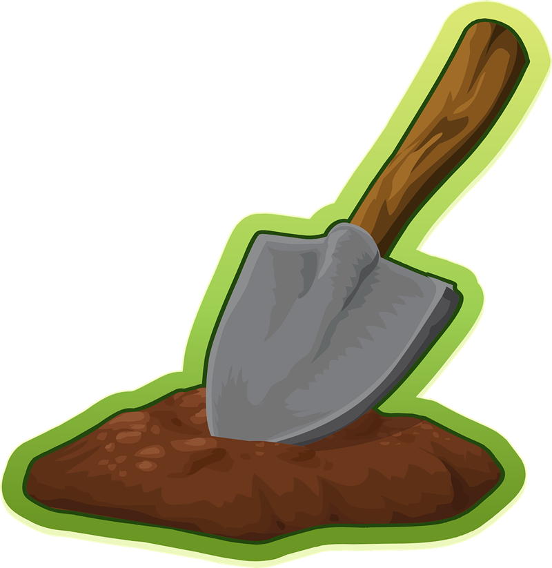 Sand Clipart Dirt Pile - Shovel Clip Art (800x823), Png Download
