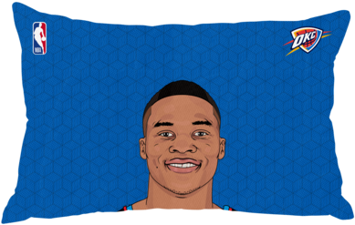 Russell Westbrook Pillow Case Face - Okc Thunder Pillow Transparent (480x384), Png Download