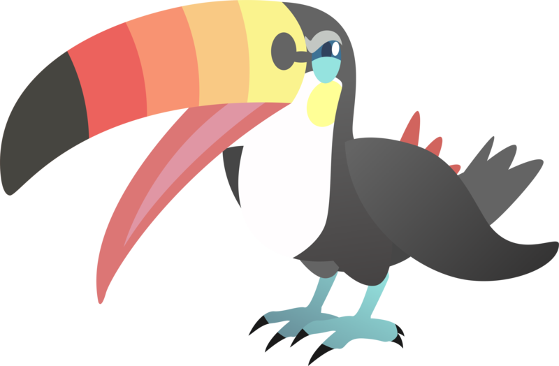 Graphic Freeuse Stock Toucan Vector Cartoon Baby - Pokemon Sun And Moon Pikipek Evolution (800x524), Png Download