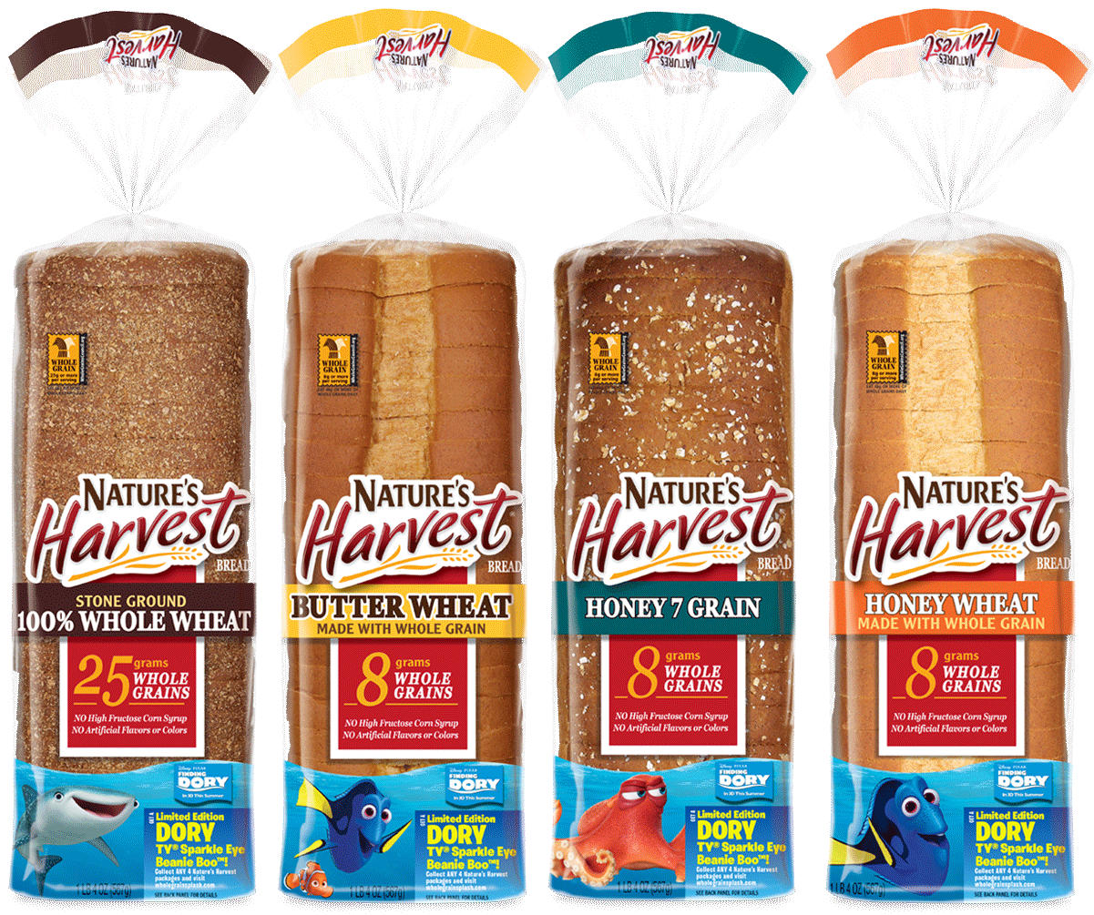 Nature's Harvest Finding Dory - Natures Harvest Bread, Honey 7 Grain - 20 Oz (1200x1200), Png Download
