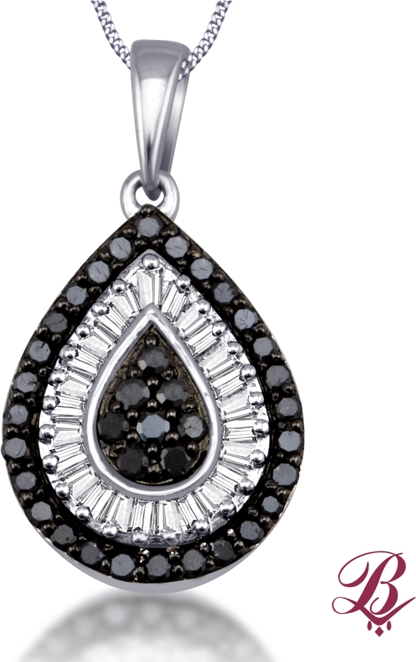 Black & White Diamond Pendant In Tear Drop Frame - Senate Armed Services Committee Logo (1400x1285), Png Download