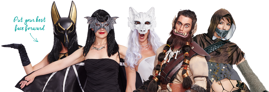 Masks - Halloween Costume (1140x394), Png Download