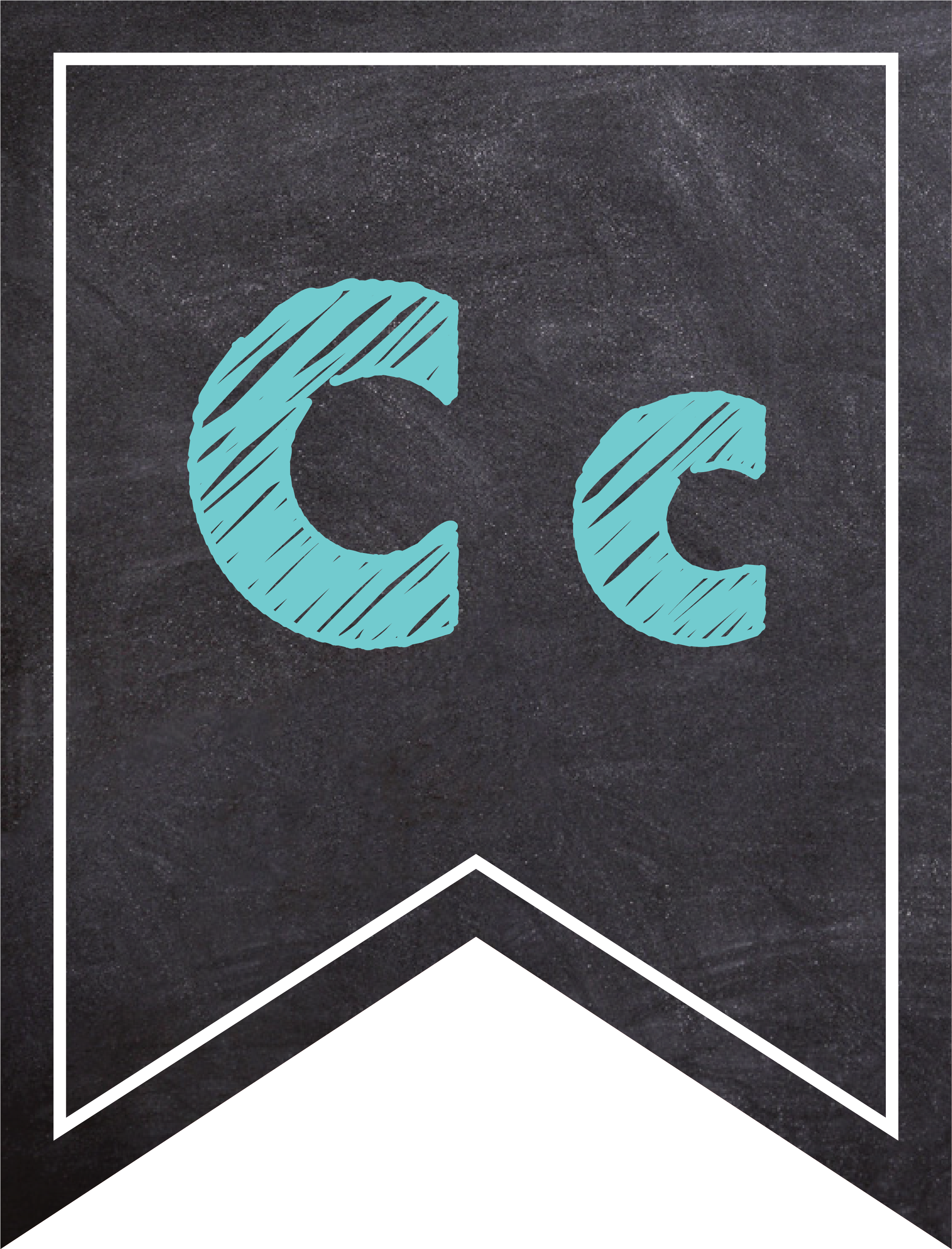 Chalkboard Letters Numbers Banner Neon - Number (2551x3300), Png Download