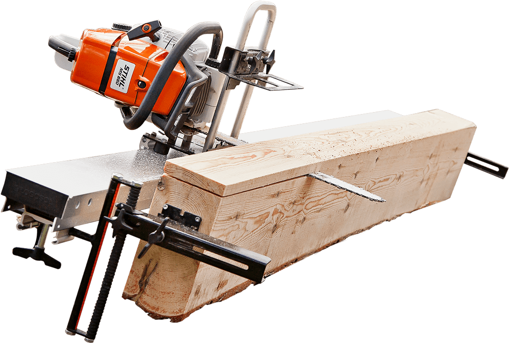 Cut Boards With Your Chainsaw - Logosol Chainsaw Farmer Mill (1220x804), Png Download