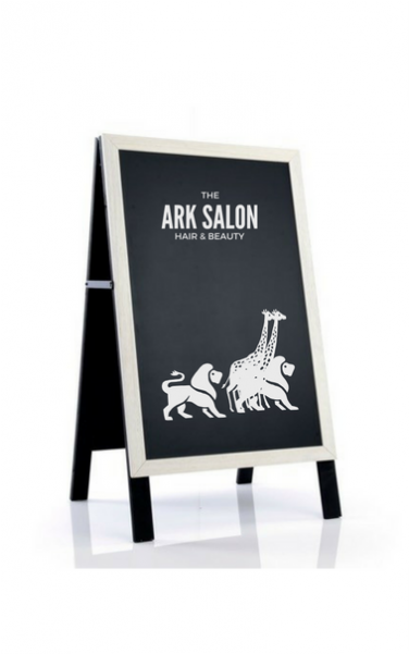 Chalk Aboard White Frame - Sign (600x600), Png Download