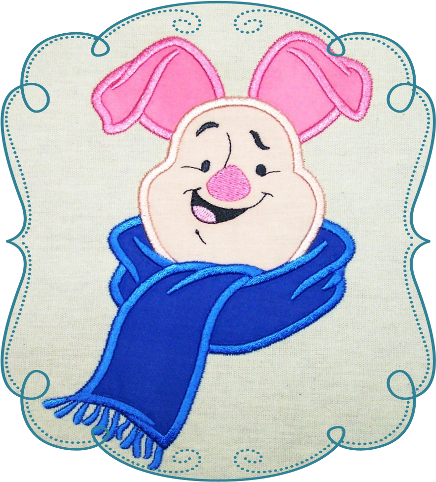 Winter Piggles - Transparent Machine Embroidery Clipart (1000x1000), Png Download