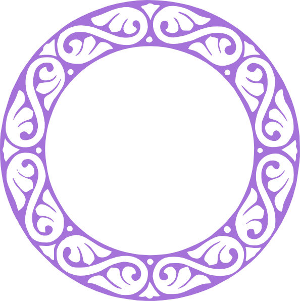 P Circle Purple Clip Art - Letter L Monogram Png (594x596), Png Download