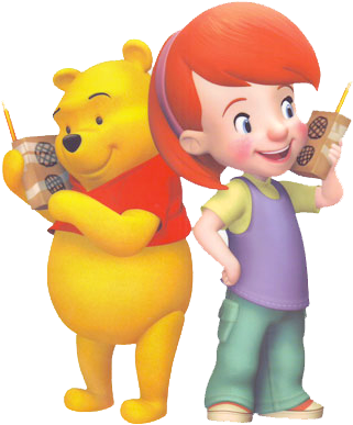 Pooh Darbywalkie - Disney Winnie The Pooh Figure Wall Stickers (354x397), Png Download