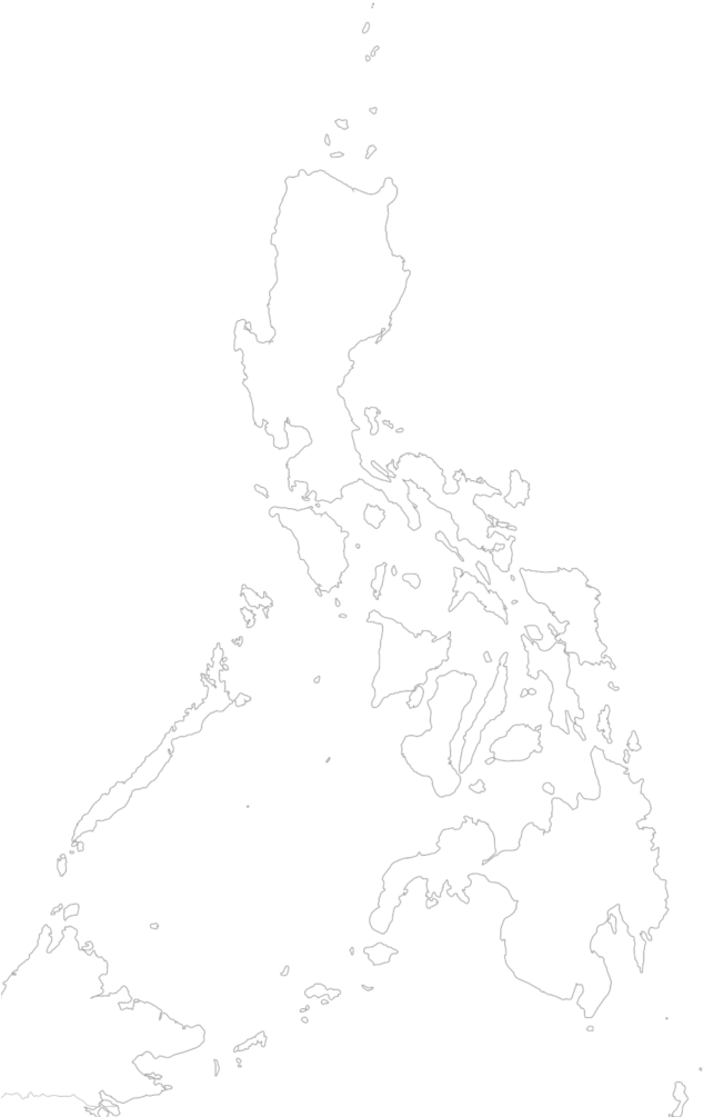 Large Philippines Blank Map With Borders And Coasts - Map Of The Philippines (640x1024), Png Download