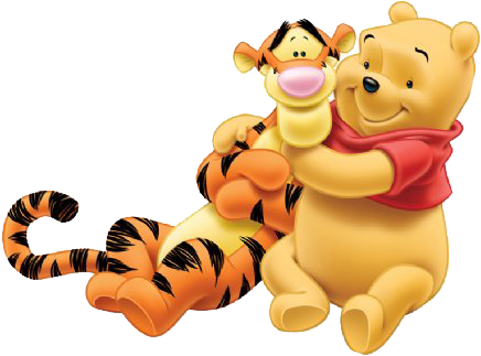Tigger Transparent Hugging - Pooh And Tigger Hug (452x341), Png Download