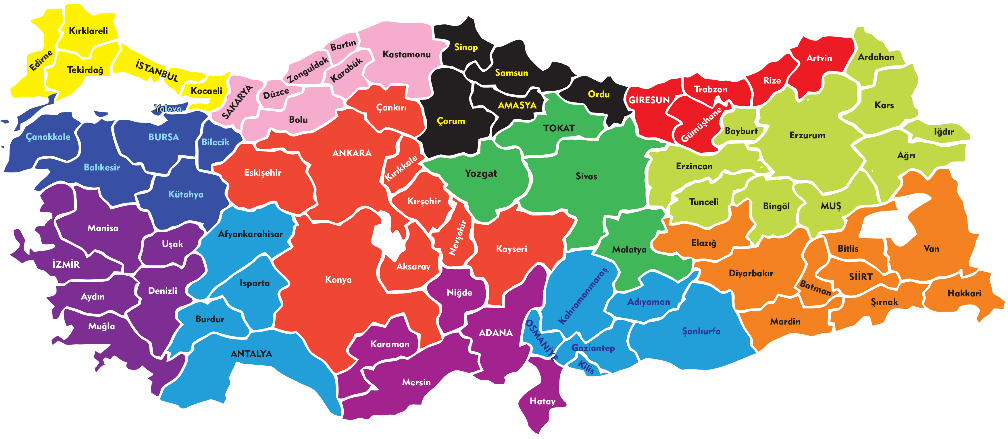 Map - Kırmızı Et Üreticileri Birliği (3508x1530), Png Download