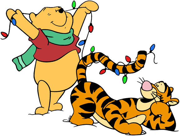 Angel Pooh, Tigger Christmas Lights - 跳 跳 虎 图片 (578x438), Png Download