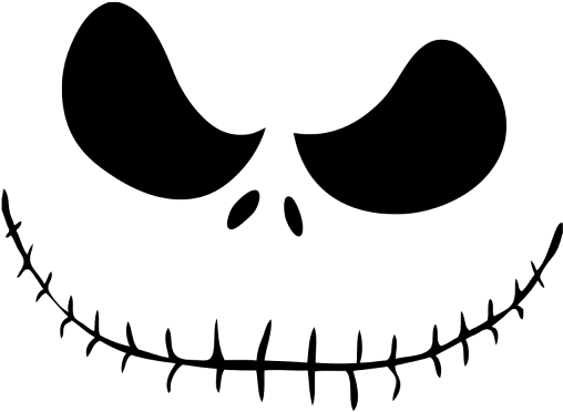 Jack Skellington Transparent Image - Jack Skellington Face Drawing (1024x640), Png Download