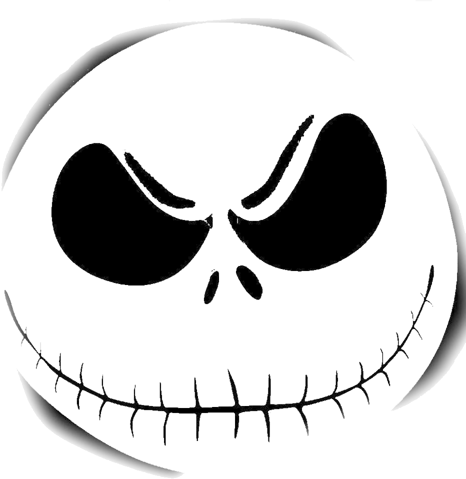 Jack Skellington Png Transparent Image - Scary Face Clip Art (979x1021), Png Download