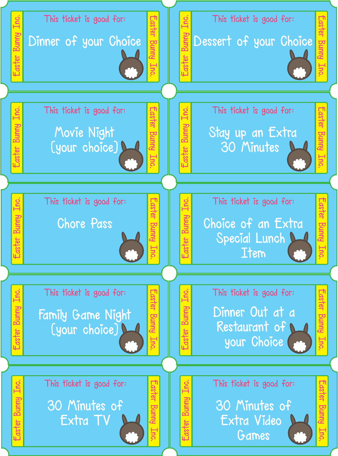 This Is From The Set For Parents - Printable Easter Ticket (1237x1600), Png Download