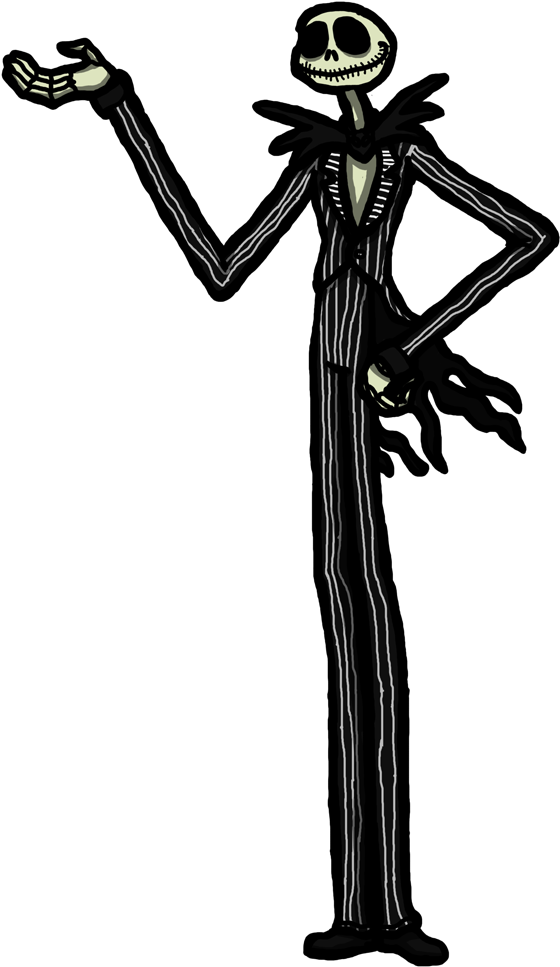 Jack Skellington - Silhouette (593x1000), Png Download