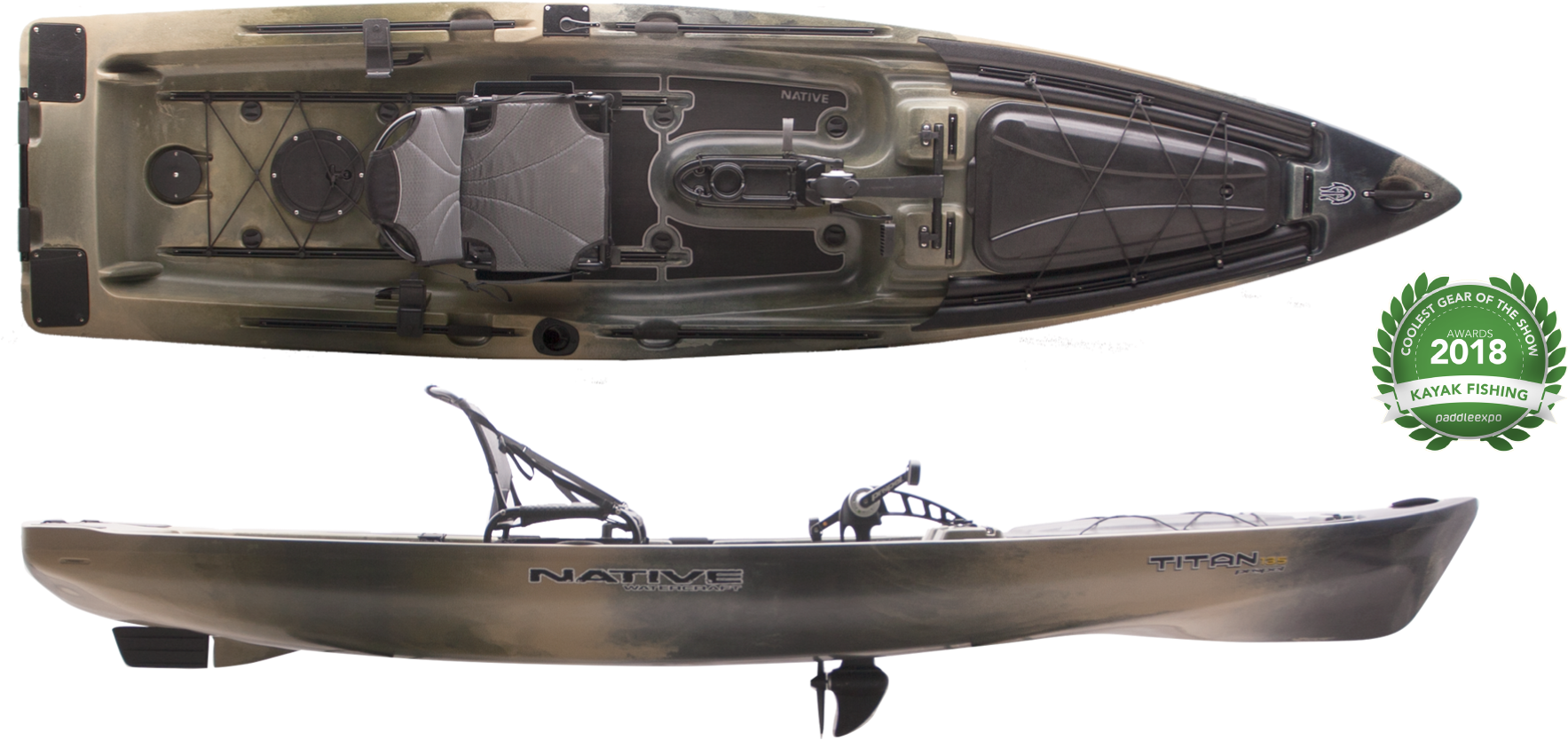 Titanho Paddeexpoaward - Native Titan Propel 13.5 (2000x850), Png Download