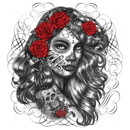 Tim Shumate Jack Skellington - Dia De Muertos Girl (420x420), Png Download