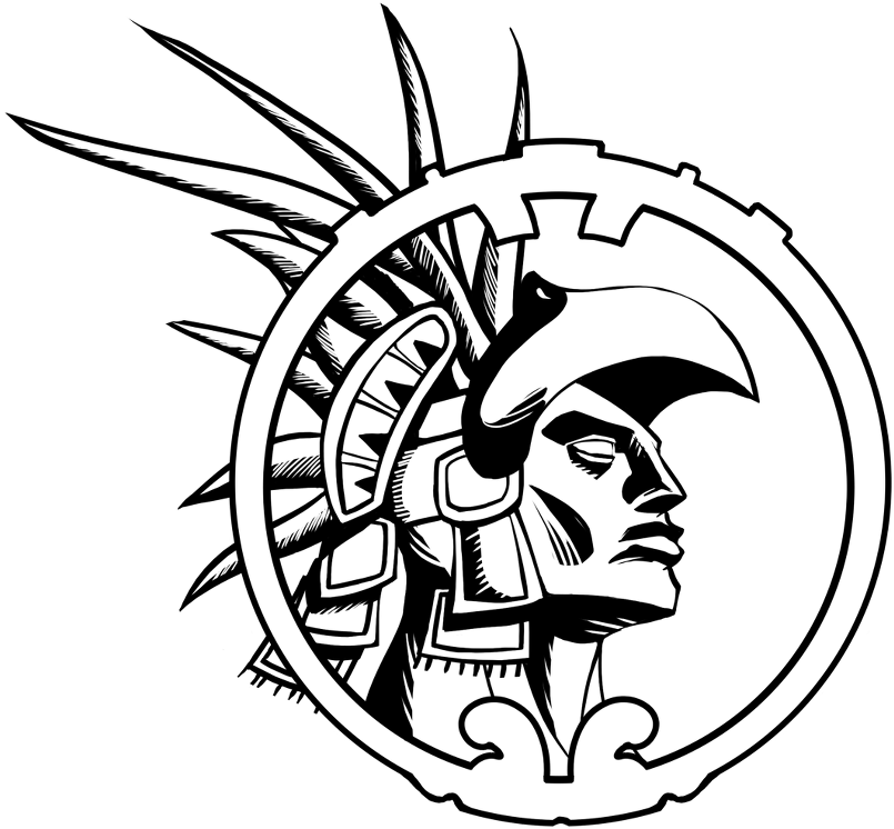 Pin By Ellen Bounds On Goards - Aztec Warrior Drawings Easy (965x965), Png Download