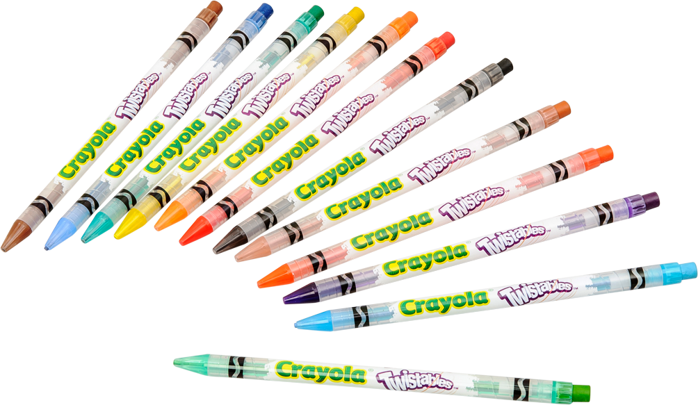 Crayola 12 Erasable Twistable Pencils, , Large - Crayola 12 Twistables Crayones (1004x583), Png Download