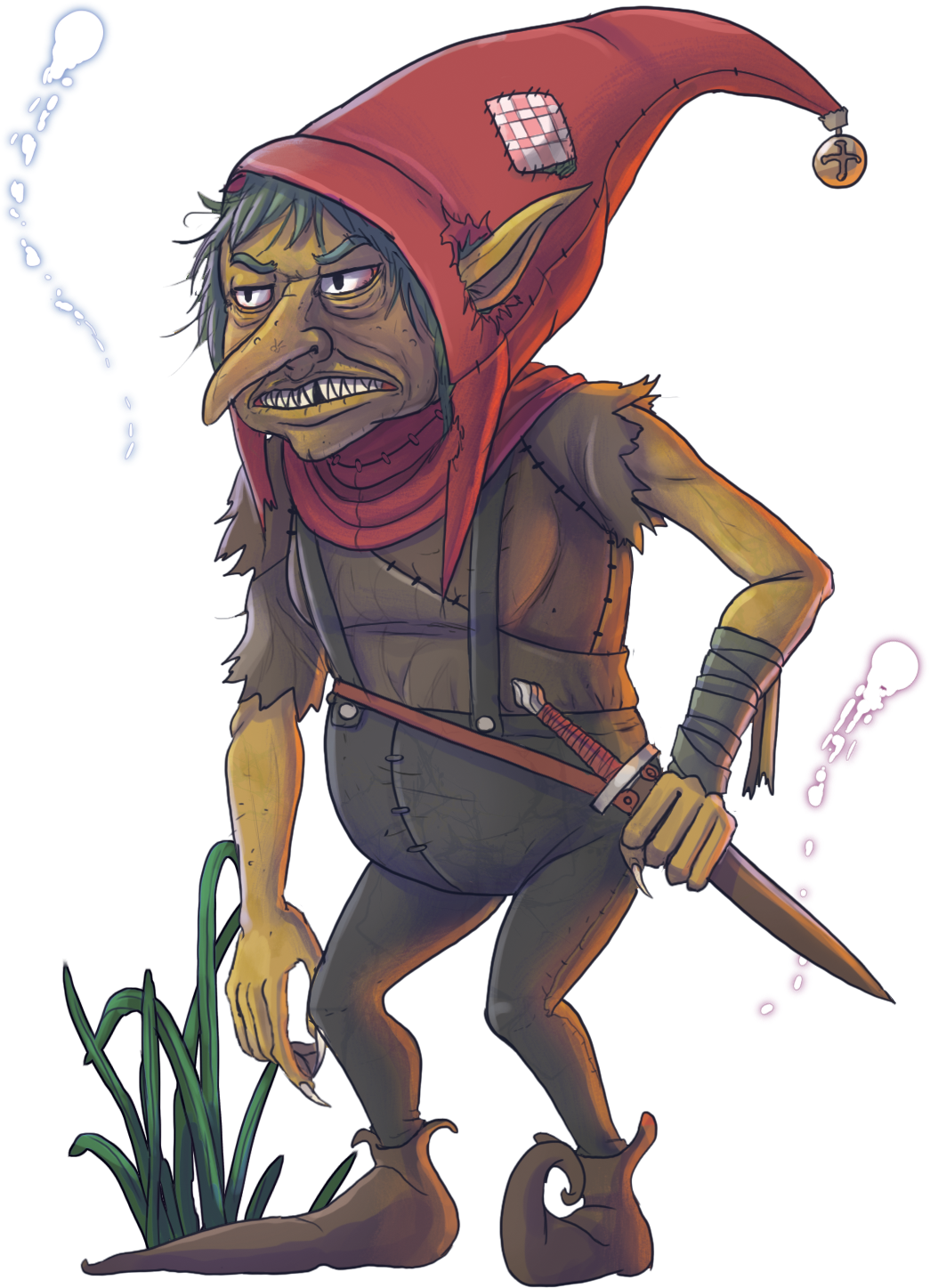 Goblins Are Short, Ugly Humanoids That Stand Just Over - Redcap Goblin (1045x1447), Png Download