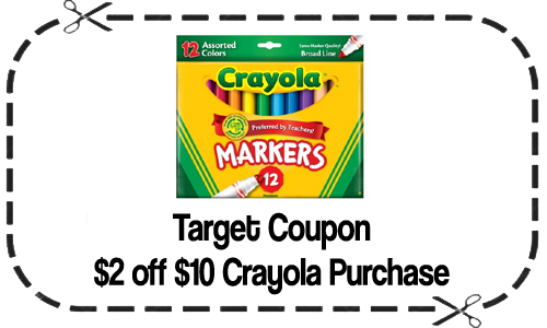 Target Crayola Coupon - . Markers Set Of 12 [pack Of 4 ] (500x300), Png Download
