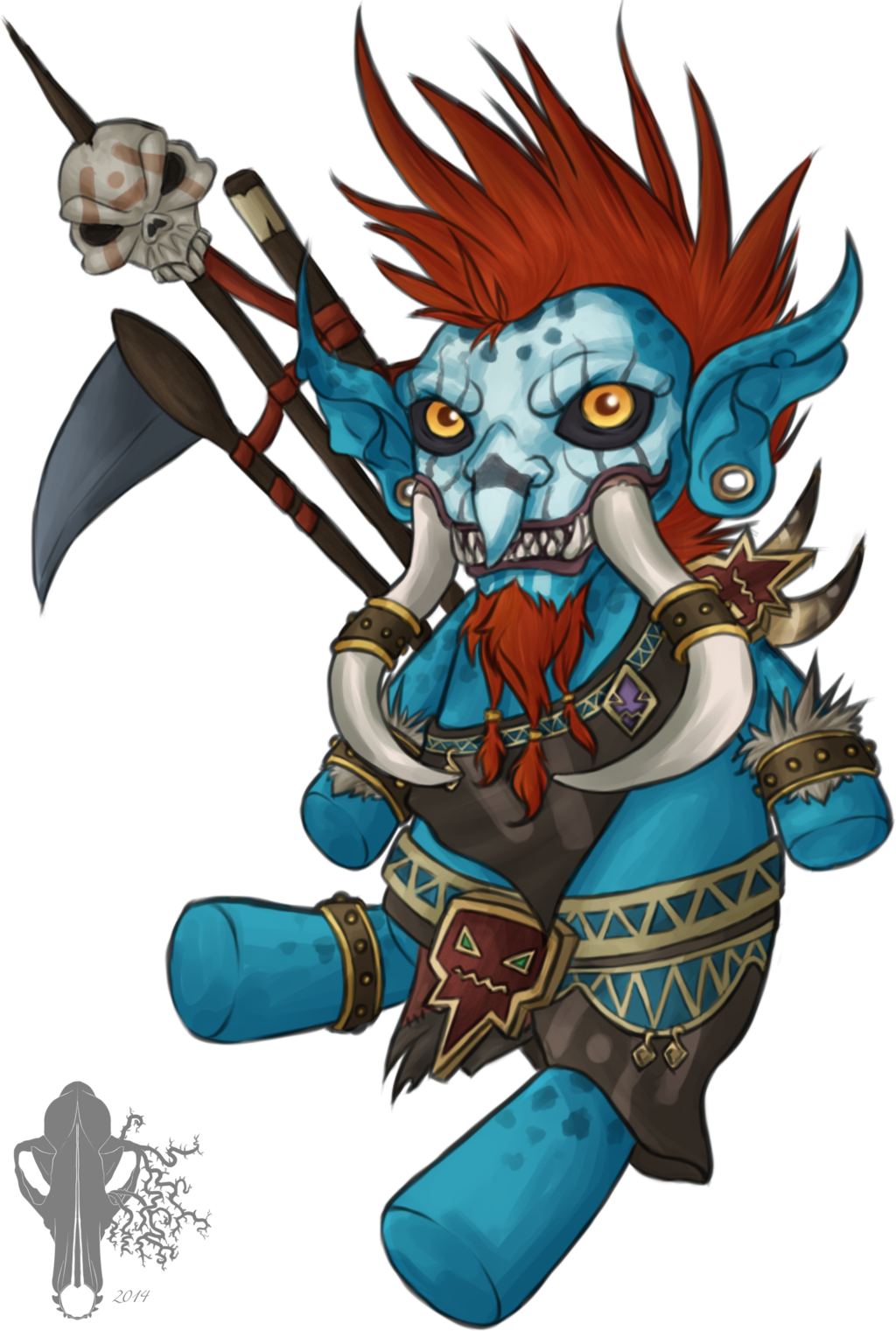 Vol'jin By Night-shadey - World Of Warcraft Fan Troll (1024x1521), Png Download