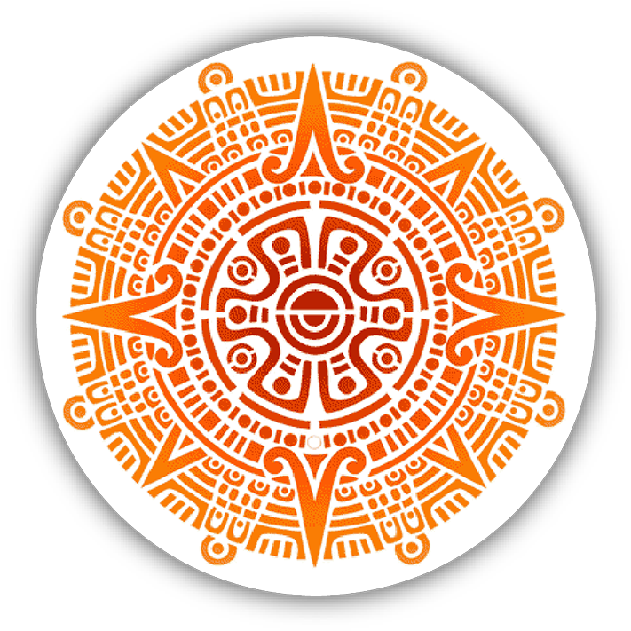 Aztec Sun Sticker - Imagen Del Sol Maya (720x720), Png Download
