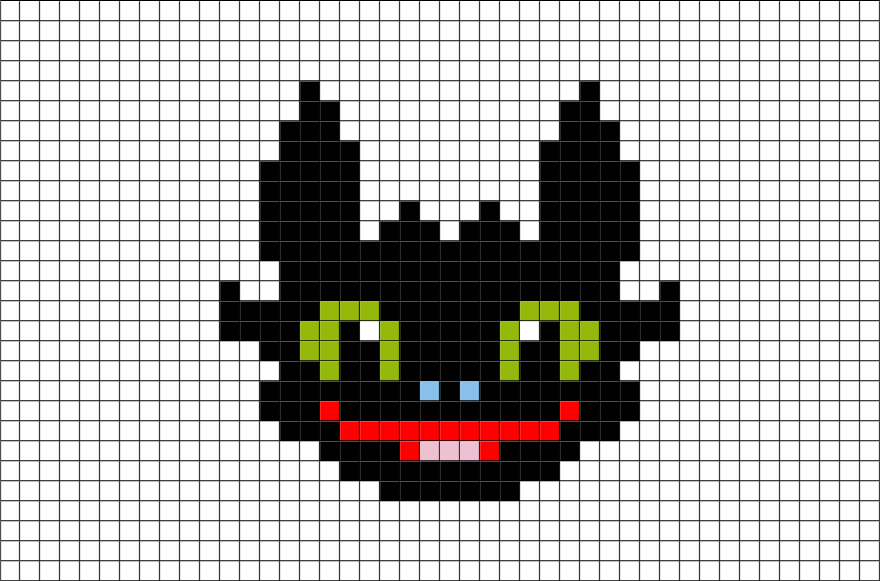 Train Your Dragon Pixel Art (880x581), Png Download