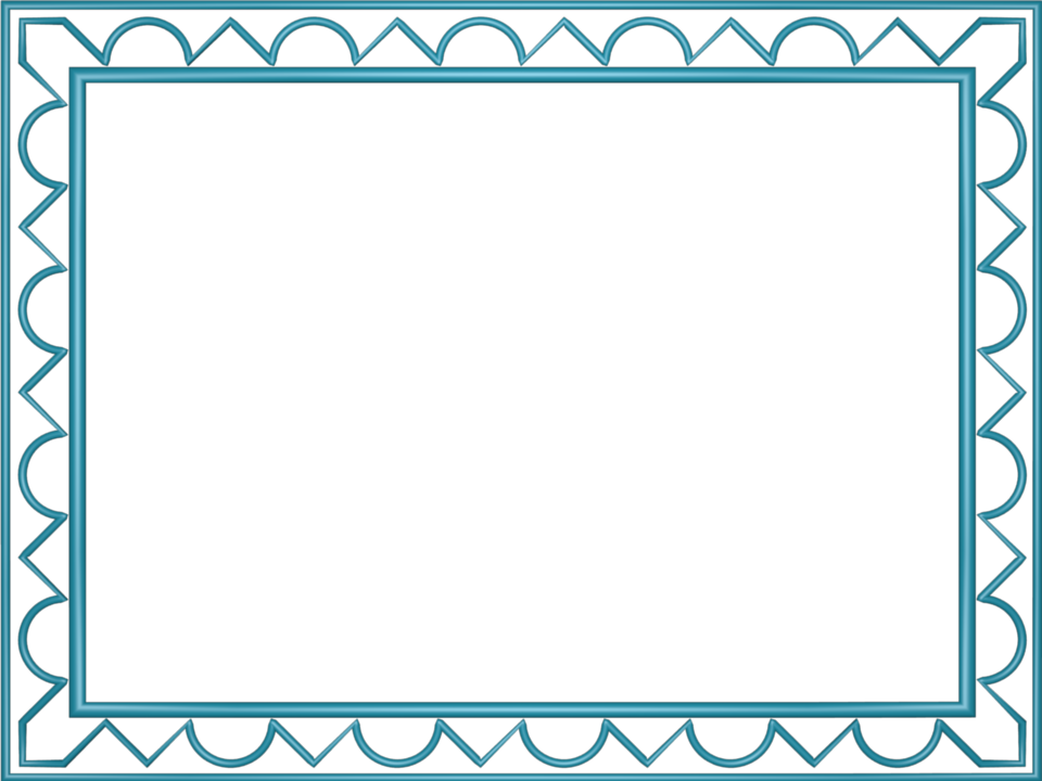 Light Blue Artistic Loop Triangle Rectangular Powerpoint - Blue Border For Powerpoint (960x720), Png Download