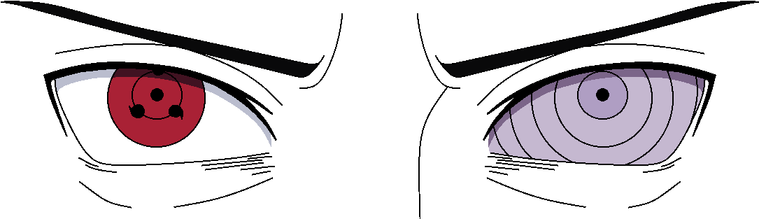 Sharingan And Rinnegan By Uchihaclanancestor On Deviantart - Sharingan And Rinnegan Transparent (1200x406), Png Download