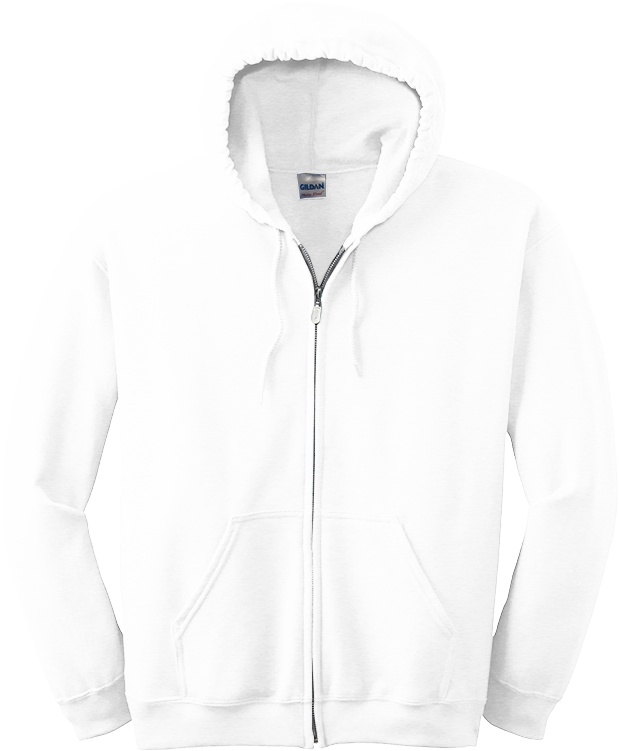 Gildan White Mens Hoodie Transparent Background (750x750), Png Download