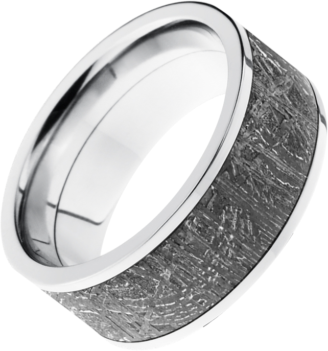 Shop Meteorite Rings - Titanium Ring (642x687), Png Download