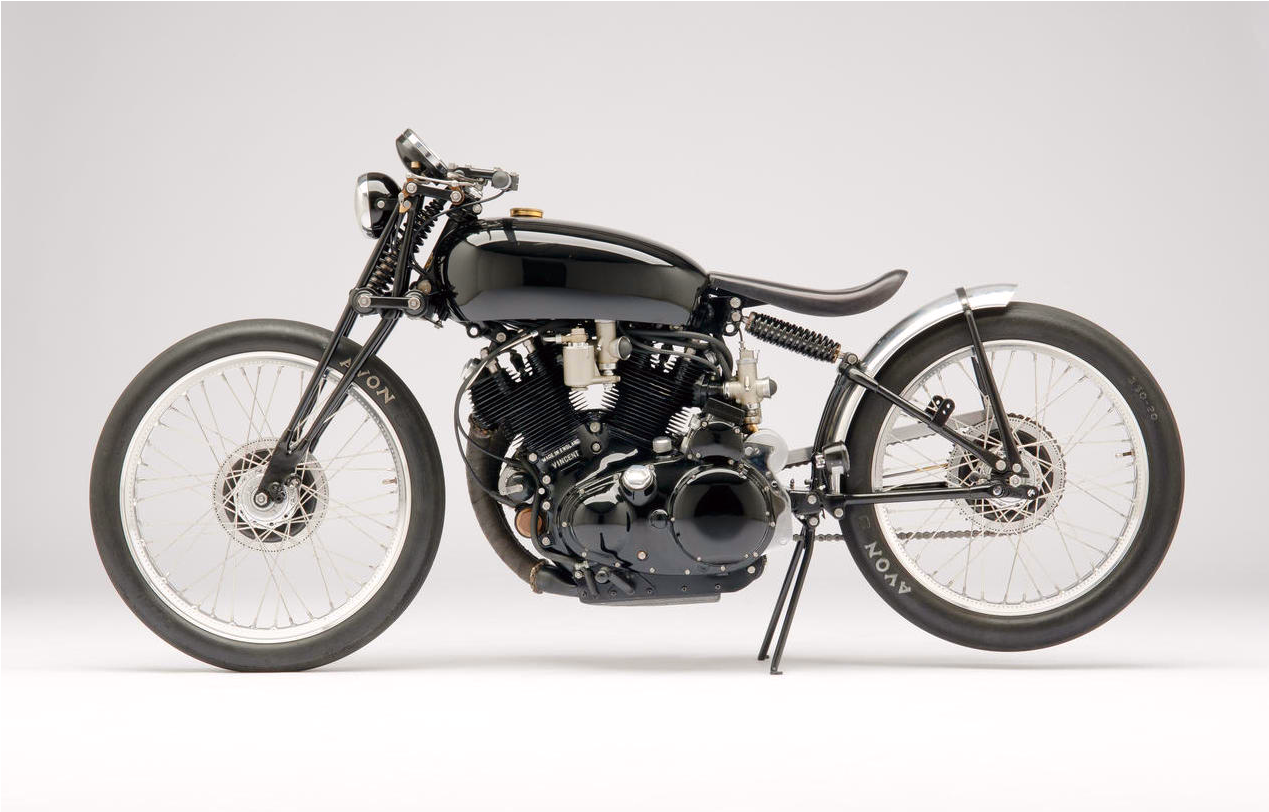 Jeff Decker 1952 Vincent Rapide Black Lightning - Vincent Black Shadow Frame (1813x811), Png Download
