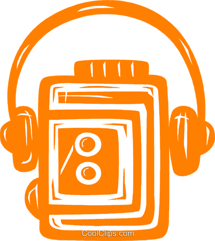 Personal Stereo Royalty Free Vector Clip Art Illustration - Clip Art (427x480), Png Download