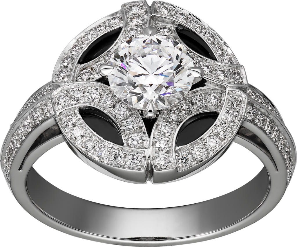 Galanterie De Cartier Ringwhite Gold, Black Lacquer, - Galanterie De Cartier Ring (1024x854), Png Download