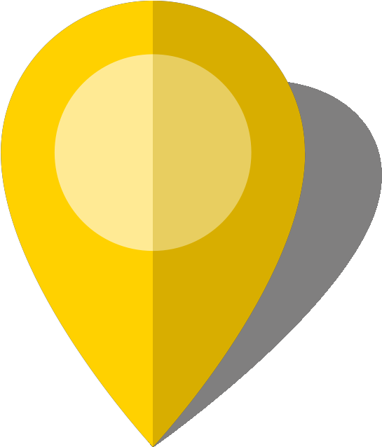 Simple Location Map Pin Icon10 Yellow Free Vector Data - Yellow Location Pin Png (568x640), Png Download