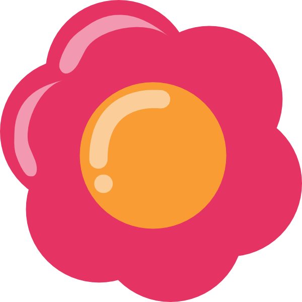 Pink Cartoon Flower - Pink Flower Vector Png (600x600), Png Download