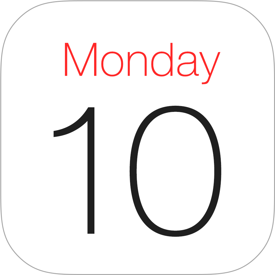 Calendar Icons Apple - Apple Calendar Icon Png (1024x1024), Png Download
