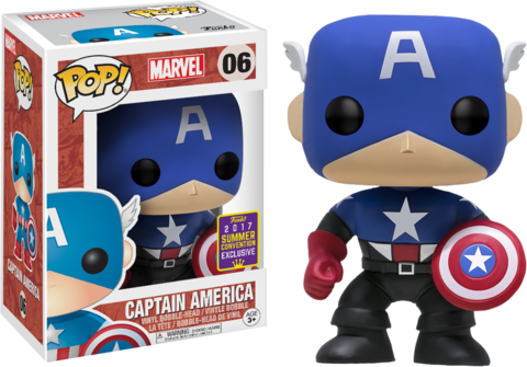 Captain America Sdcc 2017 Us Exclusive Pop Vinyl [ - Sdcc 2017 Exclusives Funko (480x335), Png Download