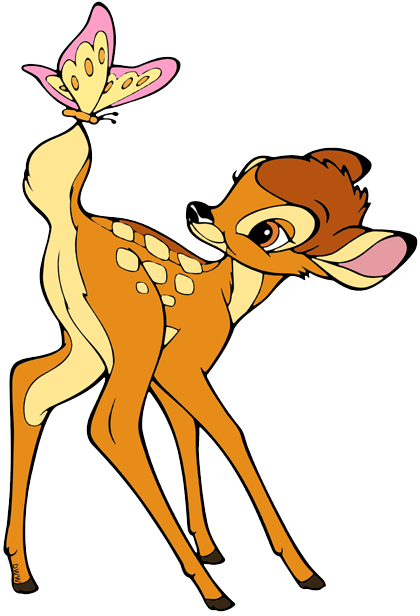 Bambi Clip Art Bambi With Butterfly On Tail Full Size Png Download Seekpng