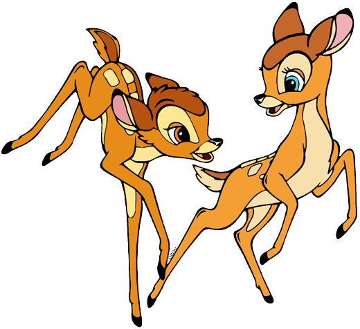 Young Bambi, - Bambi Faline (520x476), Png Download