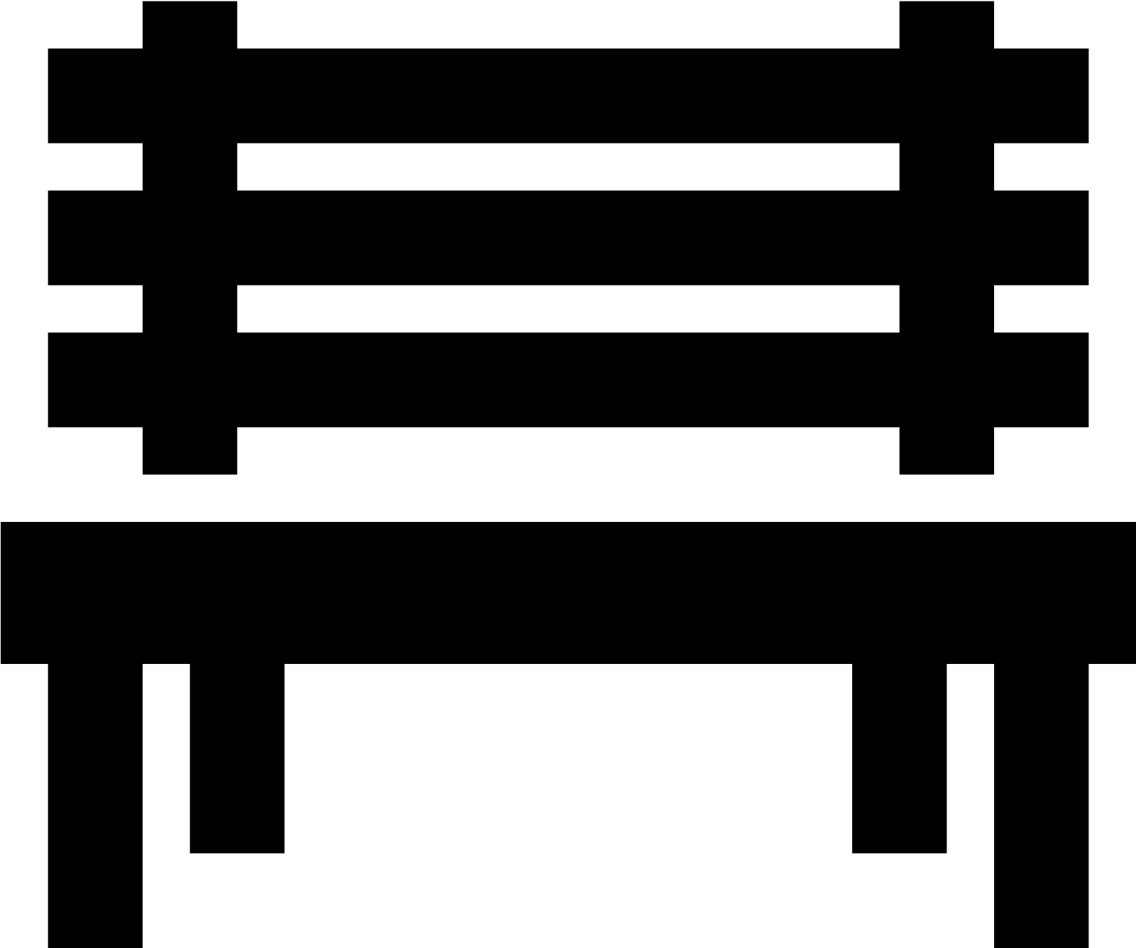 A City Bench Icon Is Shown A Bench Similar To A Park - Bench Icon (1600x1600), Png Download