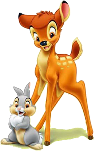 41 - Bambi And Thumper (380x501), Png Download