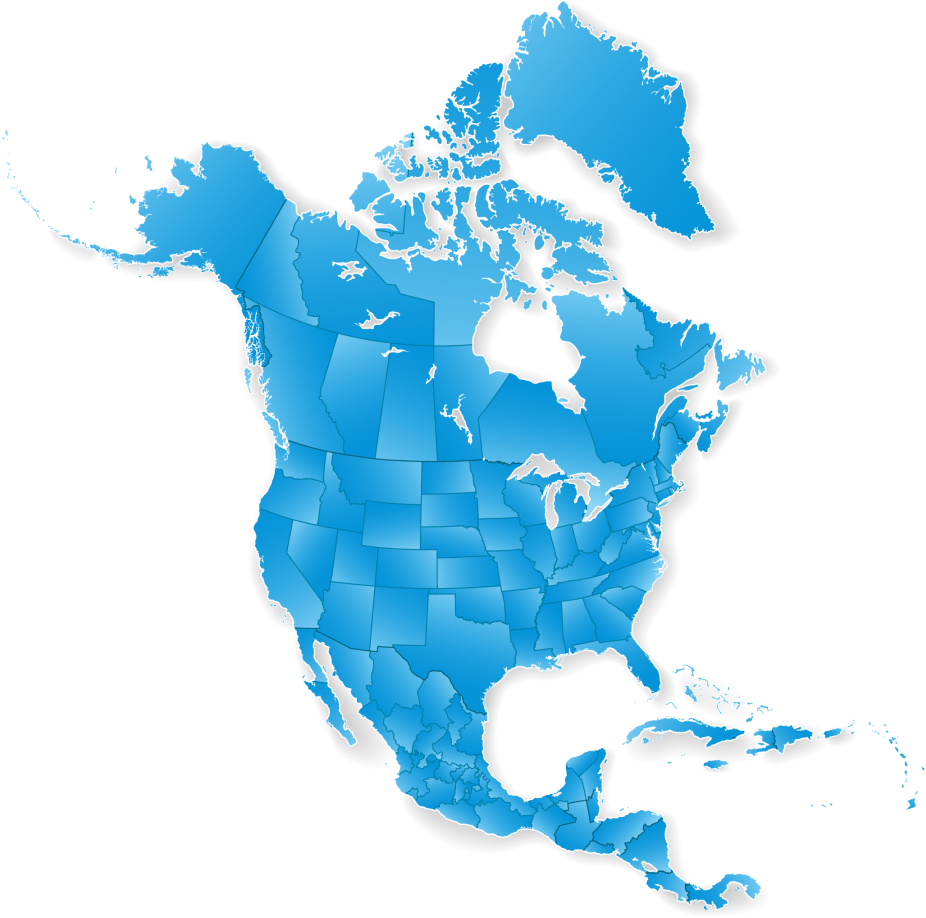 North America Isolated Continent Map Final [converted] - Cuba To Edmonton Flight Path (800x800), Png Download