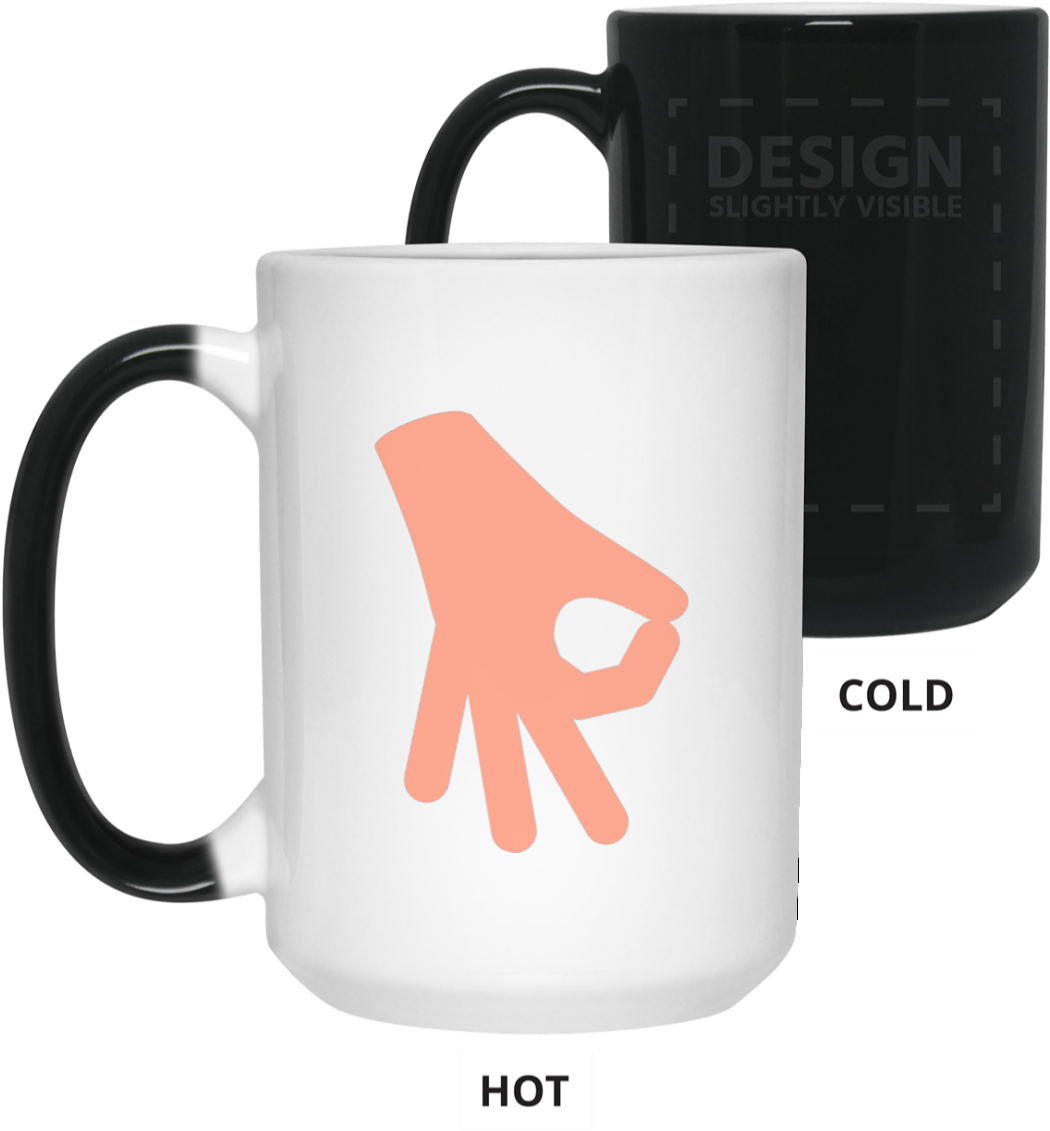 Peach Circle Game Magic Mug - Heat Sensitive Mug Color Changing Coffee Mug (1155x1155), Png Download